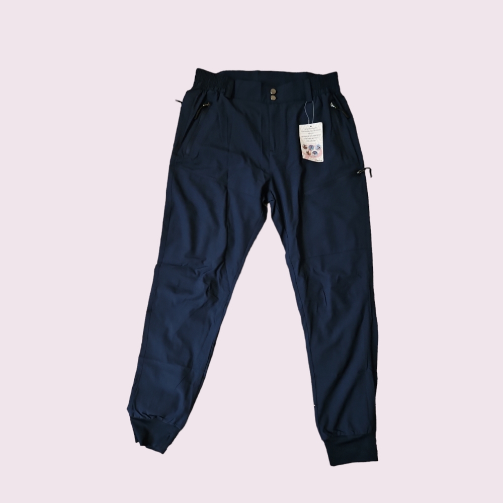 Womens Navy Blue Cargo Joggers